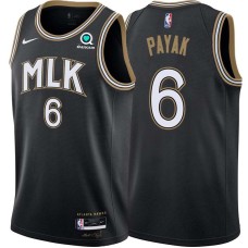 Atlanta Hawks #6 Johnny Payak Jersey -Black 2020-21 City