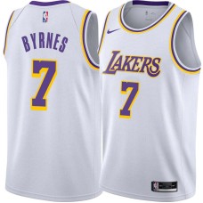 Los Angeles Lakers #7 Marty Byrnes Jersey -White