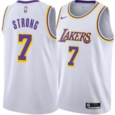 Los Angeles Lakers #7 Derek Strong Jersey -White