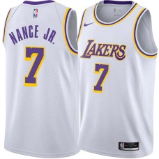 Los Angeles Lakers #7 Larry Nance Jr Jersey -White