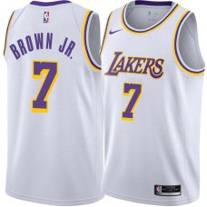 Los Angeles Lakers #7 Troy Brown Jr Jersey -White