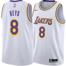 Los Angeles Lakers #8 Randolph Keys Jersey -White