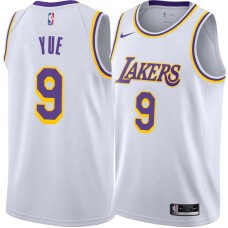 Los Angeles Lakers #9 Sun Yue Jersey -White