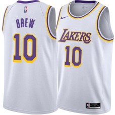 Los Angeles Lakers #10 Larry Drew Jersey -White