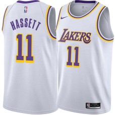 Los Angeles Lakers #11 Billy Hassett Jersey -White