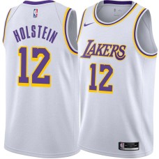 Los Angeles Lakers #12 Jim Holstein Jersey -White