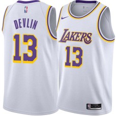 Los Angeles Lakers #13 Corky Devlin Jersey -White