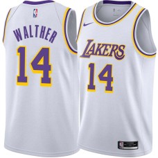 Los Angeles Lakers #14 Paul Walther Jersey -White