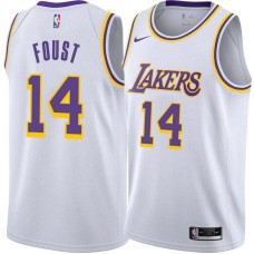 Los Angeles Lakers #14 Larry Foust Jersey -White