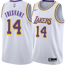 Los Angeles Lakers #14 John Tresvant Jersey -White