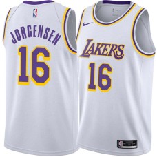 Los Angeles Lakers #16 Johnny Jorgensen Jersey -White