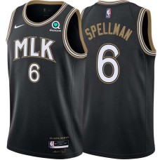 Atlanta Hawks #6 Omari Spellman Jersey -Black 2020-21 City