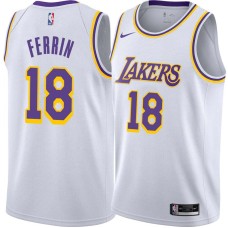 Los Angeles Lakers #18 Arnie Ferrin Jersey -White