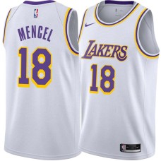 Los Angeles Lakers #18 Chuck Mencel Jersey -White