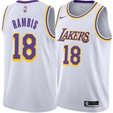 Los Angeles Lakers #18 Kurt Rambis Jersey -White