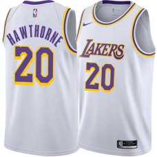 Los Angeles Lakers #20 Nate Hawthorne Jersey -White