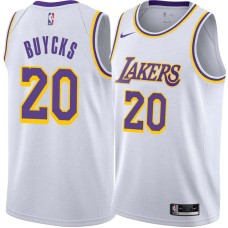 Los Angeles Lakers #20 Dwight Buycks Jersey -White