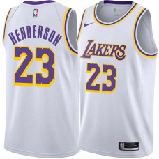 Los Angeles Lakers #23 Jerome Henderson Jersey -White