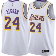 Los Angeles Lakers #24 Gary Alcorn Jersey -White