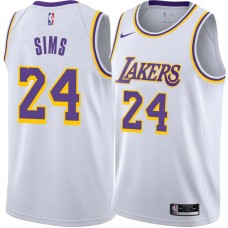 Los Angeles Lakers #24 Bob Sims Jersey -White