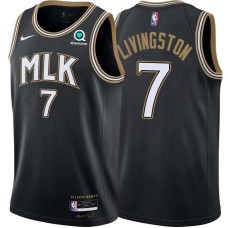 Atlanta Hawks #7 Randy Livingston Jersey -Black 2020-21 City