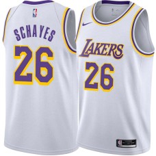 Los Angeles Lakers #26 Danny Schayes Jersey -White