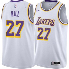 Los Angeles Lakers #27 Jordan Hill Jersey -White