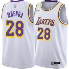 Los Angeles Lakers #28 DJ Mbenga Jersey -White