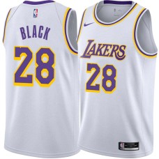 Los Angeles Lakers #28 Tarik Black Jersey -White