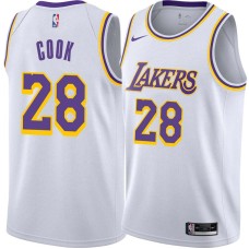 Los Angeles Lakers #28 Quinn Cook Jersey -White