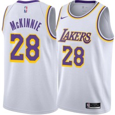 Los Angeles Lakers #28 Alfonzo McKinnie Jersey -White