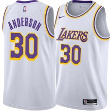 Los Angeles Lakers #30 Cliff Anderson Jersey -White