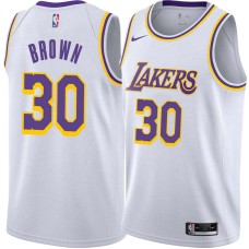 Los Angeles Lakers #30 Roger Brown Jersey -White