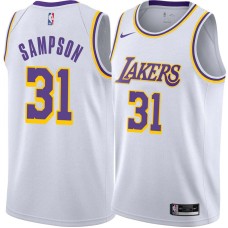 Los Angeles Lakers #31 Jamal Sampson Jersey -White