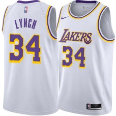 Los Angeles Lakers #34 George Lynch Jersey -White