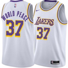 Los Angeles Lakers #37 Metta World Peace Jersey -White