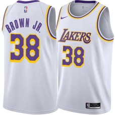 Los Angeles Lakers #38 Chaundee Brown Jr Jersey -White