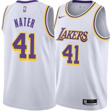 Los Angeles Lakers #41 Swen Nater Jersey -White