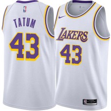 Los Angeles Lakers #43 Earl Tatum Jersey -White