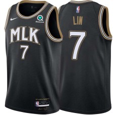 Atlanta Hawks #7 Jeremy Lin Jersey -Black 2020-21 City