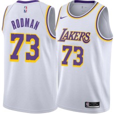 Los Angeles Lakers #73 Dennis Rodman Jersey -White