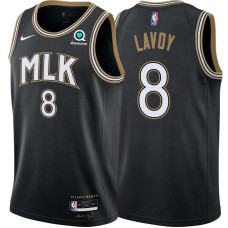 Atlanta Hawks #8 Bob Lavoy Jersey -Black 2020-21 City