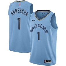 Memphis Grizzlies #1 Kyle Anderson Jersey -Beale Street Light Blue