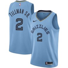 Memphis Grizzlies #2 Xavier Tillman Sr Jersey -Beale Street Light Blue