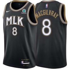 Atlanta Hawks #8 Ronnie MacGilvray Jersey -Black 2020-21 City