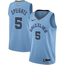 Memphis Grizzlies #5 Marreese Speights Jersey -Beale Street Light Blue