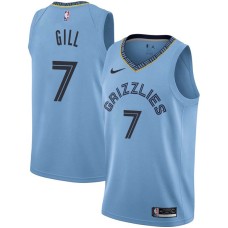 Memphis Grizzlies #7 Eddie Gill Jersey -Beale Street Light Blue