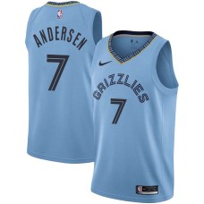 Memphis Grizzlies #7 Chris Andersen Jersey -Beale Street Light Blue