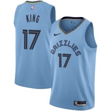 Memphis Grizzlies #17 Chris King Jersey -Beale Street Light Blue