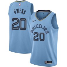 Memphis Grizzlies #20 Chris Owens Jersey -Beale Street Light Blue